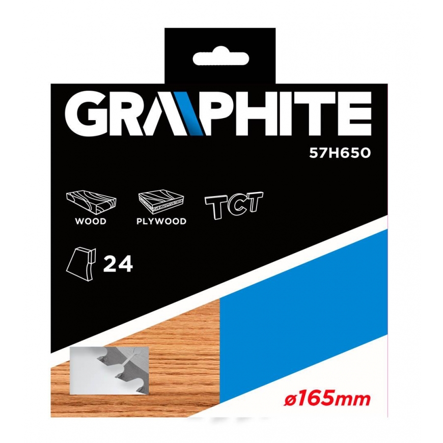 GRAPHITE Diskinio pjovimo diskas, Widia, 165 x 30 mm, 24 dantukai – 3