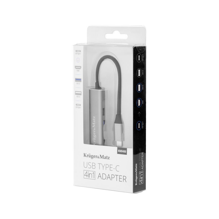 Kruger & Matz C tipo USB į HDMI / USB 3.0 / USB 2.0 / C prievadą – 4