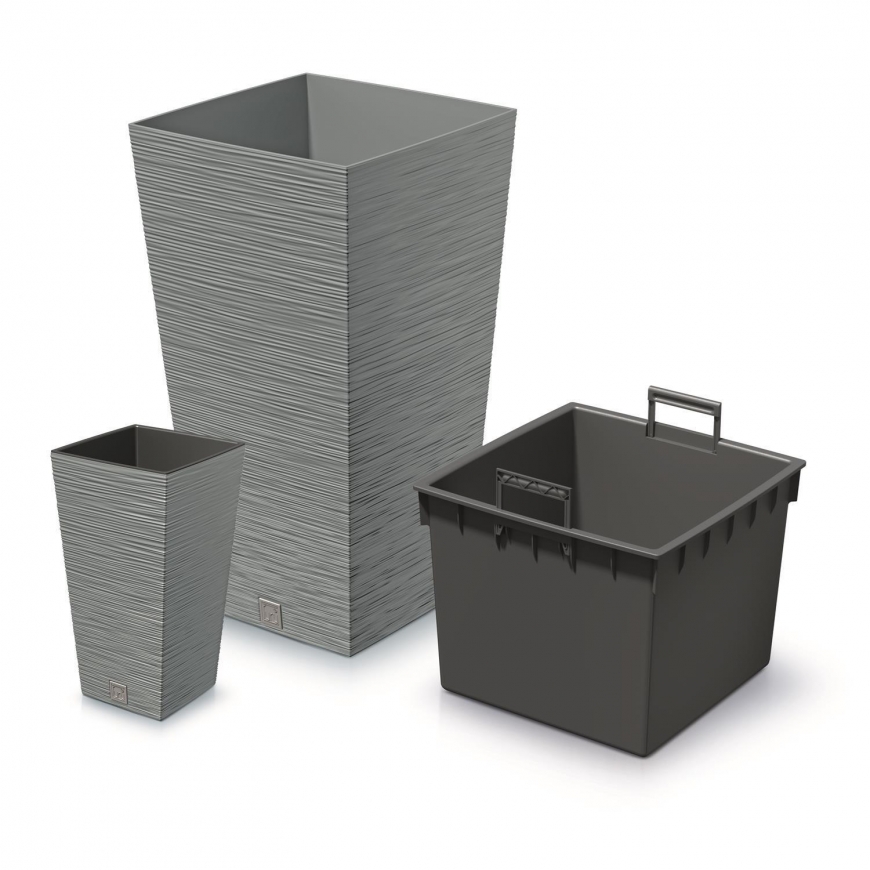 Prosperplast FURU SQUARE flower pot - concrete – 2