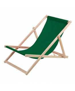 Woodok Beach lounger, wooden green