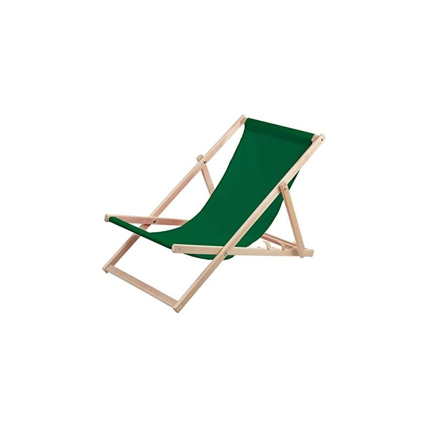 Woodok Beach lounger, wooden green – 4