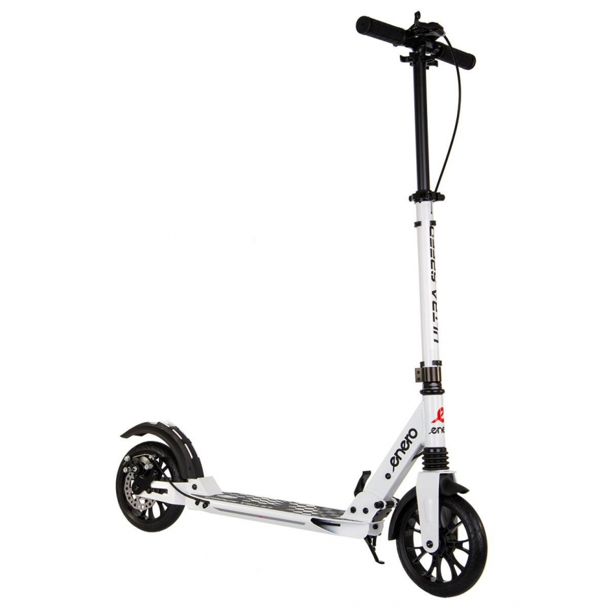 Paspirtukas su diskiniais stabdžiais Enero Ultra Speed, 200mm, baltas – 3