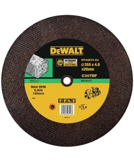 saw aluminum oxide disc for concrete / stone 355/20/4.2mm, DeWalt [DT43870-XJ]