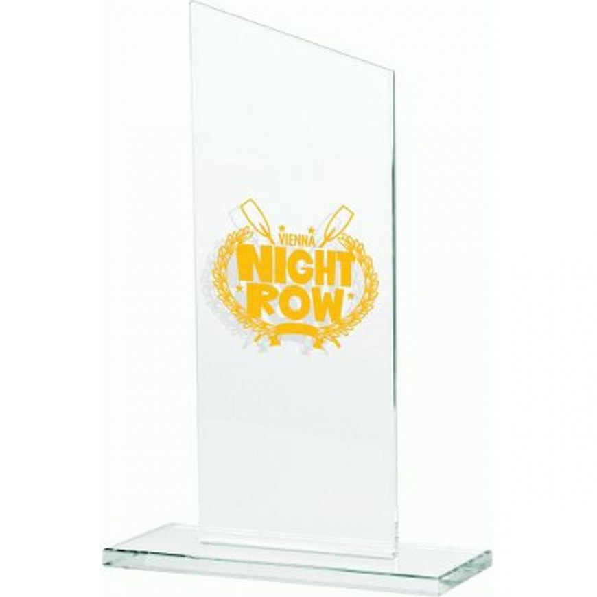 Tryumf Engraved glass trophy + paint filler