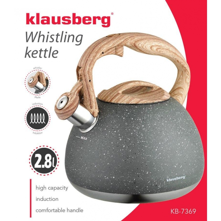 Virdulys Arbatinukas su švilpuku 2,8L KLAUSBERG KB-7509 – 3