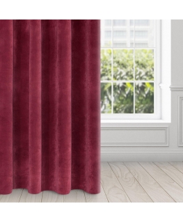 Eurofirany DIVA LINE RIA Soft velvet night curtain, 140X250 cm, loops / rings, color: burgundy