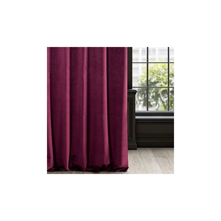 Eurofirany DIVA LINE RIA Soft velvet night curtain, 140X250 cm, loops / rings, color: burgundy – 5