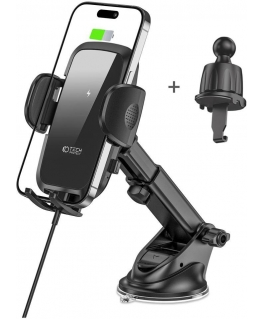Dėklas Tech-Protect telefono automobilinis laikiklis + pakrovėjas CM15W-V1