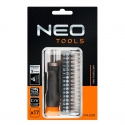 Neo Precision screwdriver bits with handle, 17 pcs. in a set. Neo Precision screwdriver bits with handle, 17 pcs. in a set.