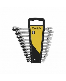 Stanley flat double-ended spanner set 12 pcs 8-19 mm