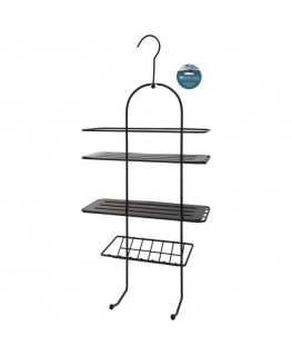 Mondex Półka bath 25x12xh45cm 3-półkowa metal sp. black