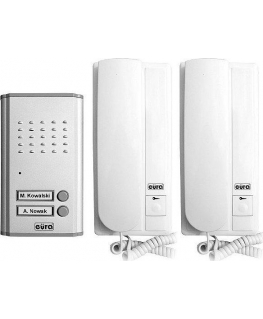 Eura Intercom EURA ADP-47A3 DOPPIO - silver, two-family, hands-free, supports 2 inputs