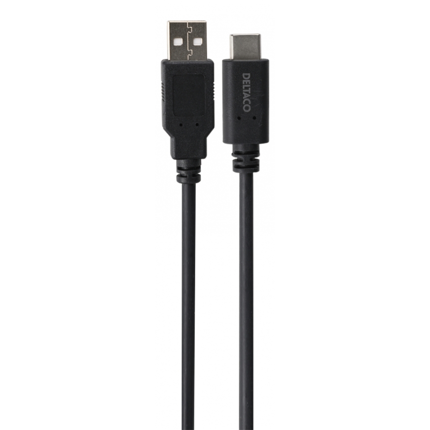 Deltaco USBC-1007-LSZH USB kabelis 3 m USB 2.0 USB A Melns – 2