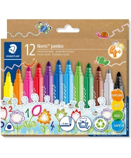 Felt-tip pens STAEDTLER Noris Jumbo, 12 pcs.
