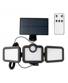 SUNARI saulės lempa LED FLS-04 108*SMD PIR 10W 800lm 6000K 2400mAh Li-Ion Forever Light