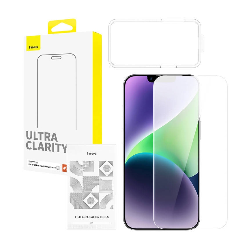 Tempered Glass screen protector Baseus OS Diamond Series HD for Iphone 13 Pro Max/14 Plus(Clear)