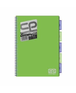 Notebook PATIO JUMPER NEON, boxes, with spiral, A4, 200 pages, blue sp.