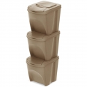 Prosperplast WASTE BAGS 25 l SORTIBOX SET3 PCS. ECOWOOD
