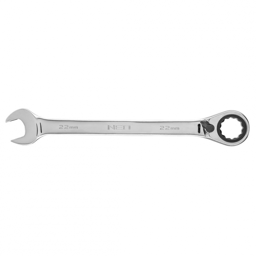 Neo Combination ratchet wrench with switch 22 mm