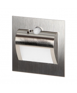 Oprawa schodowa Orno DRACO LED NEW 1,5W, oprawa schodowa podtynkowa, 12VDC, 30lm, 3000K, satyna, czujnik ruchu i zmierzchu AD-OS