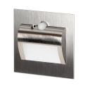 Oprawa schodowa Orno DRACO LED NEW 1,5W, oprawa schodowa podtynkowa, 12VDC, 30lm, 3000K, satyna, czujnik ruchu i zmierzchu AD-OS