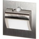 Oprawa schodowa Orno DRACO LED NEW 1,5W, oprawa schodowa podtynkowa, 12VDC, 30lm, 3000K, satyna, czujnik ruchu i zmierzchu AD-OS