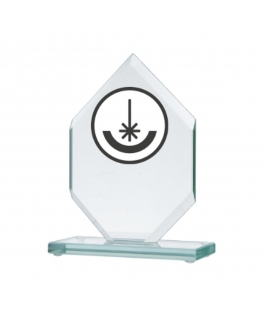 Detail Engraved glass trophy