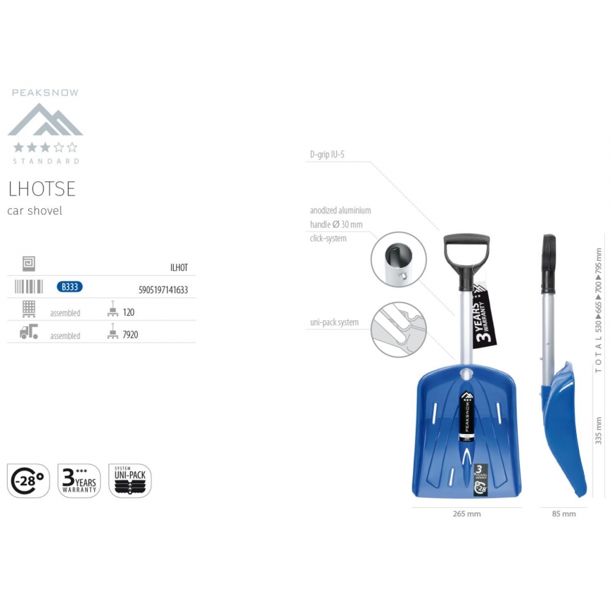 Prosperplast Car folding shovel Peaksnow Lhotse – 2