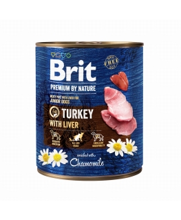 Brit Premium By Nature Turkey&Liver dla psów 800g