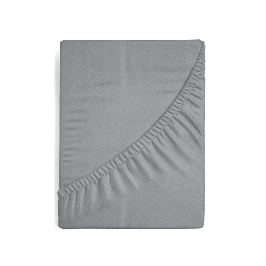 Eurofirany DESIGN 91 Cotton sheet with elastic JERSEY, 140X200+30CM, 125 g/m2, color: steel – 4