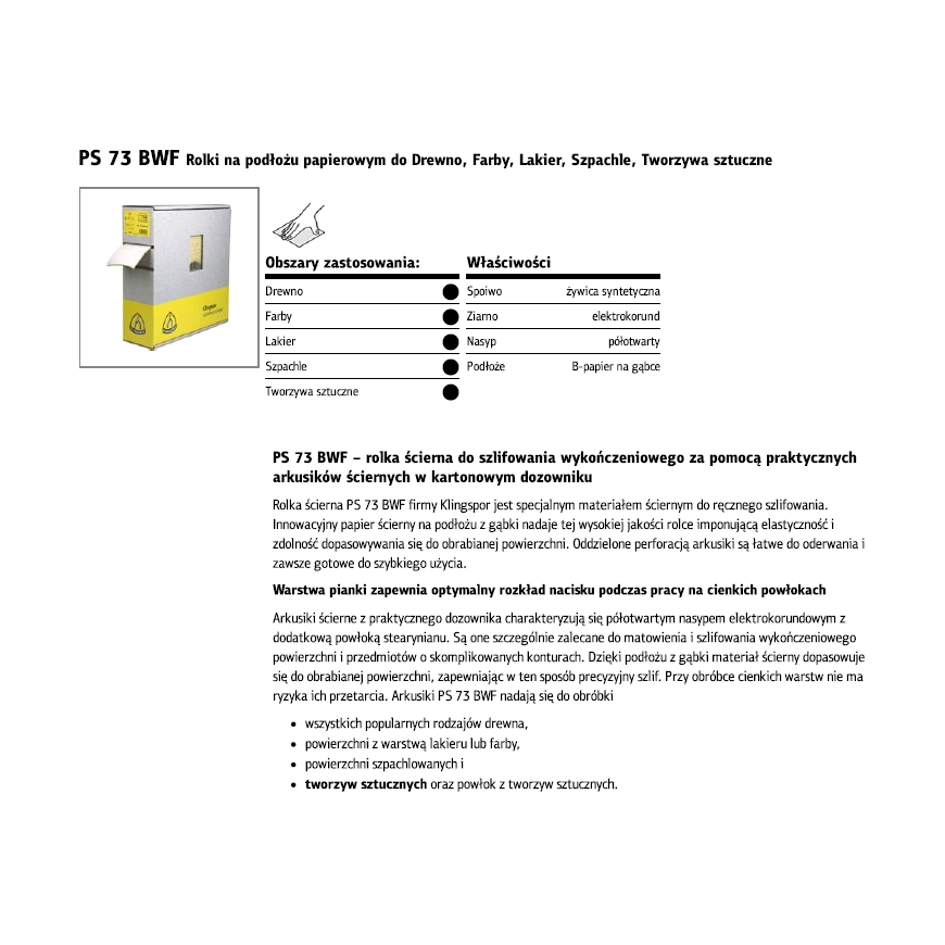 Klingspor Sanding paper on foam KLINGSPOR
