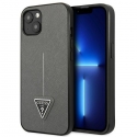 Dėklas Guess GUHCP14MPSATLG iPhone 14 Plus 6,7 colio sidabrinis / sidabrinis kietas SaffianoTriangle logotipas Dėklas Guess GUHCP14MPSATLG iPhone 14 Plus 6,7 colio sidabrinis / sidabrinis kietas SaffianoTriangle logotipas