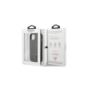 Dėklas Guess GUHCP14MPSATLG iPhone 14 Plus 6,7 colio sidabrinis / sidabrinis kietas SaffianoTriangle logotipas Dėklas Guess GUHCP14MPSATLG iPhone 14 Plus 6,7 colio sidabrinis / sidabrinis kietas SaffianoTriangle logotipas