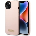 Guess GUHMP14MSBPLP iPhone 14 Plus 6,7 colių rožinis / rožinis kietas dėklas, silikoninis logotipas MagSafe Guess GUHMP14MSBPLP iPhone 14 Plus 6,7 colių rožinis / rožinis kietas dėklas, silikoninis logotipas MagSafe