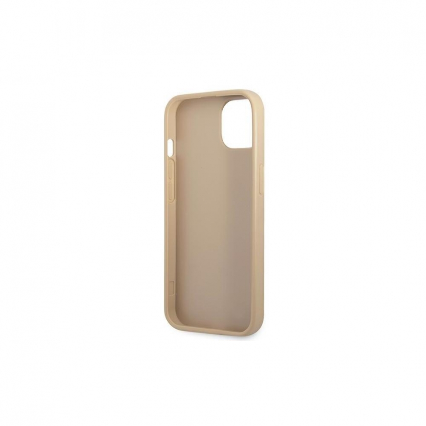 Case Guess GUHCP14XPSATLE iPhone 14 Pro Max 6.7 inch Beige / Beige Solid SaffianoTriangle Logo – 3