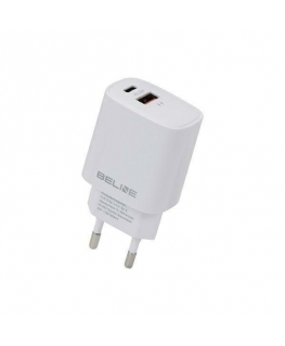 Beline Įkroviklis jungiama į tinklą 20W USB-C + USB-A balta