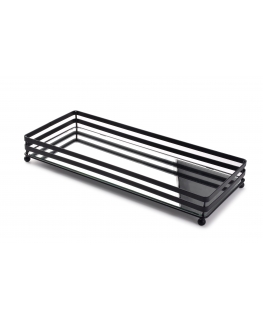 Mondex CEDRIC dekoratyvinis padėklas 39x16x5.5cm, juodas