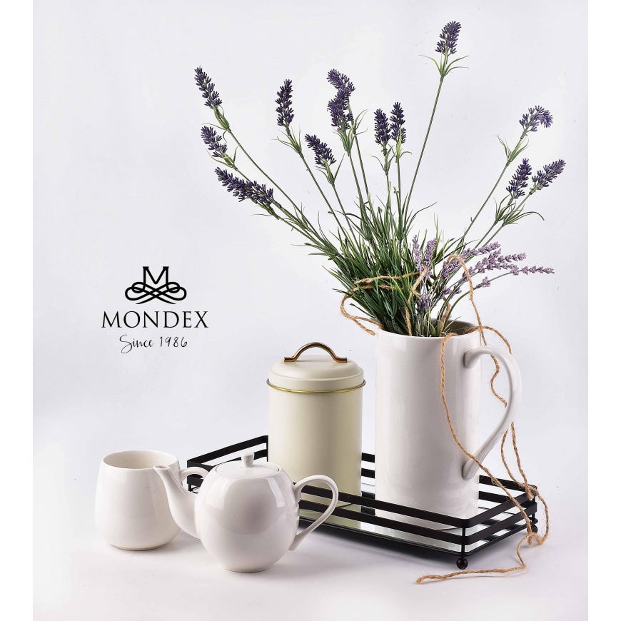 Mondex CEDRIC decorative tray 39x16x5.5cm, black – 2