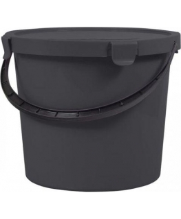 Plast Team Bucket with lid Berry Gray 10l PlastTeam