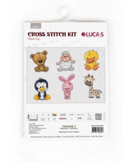 luca S Cross stitch kit Friends 2 8x9 cm SJK039