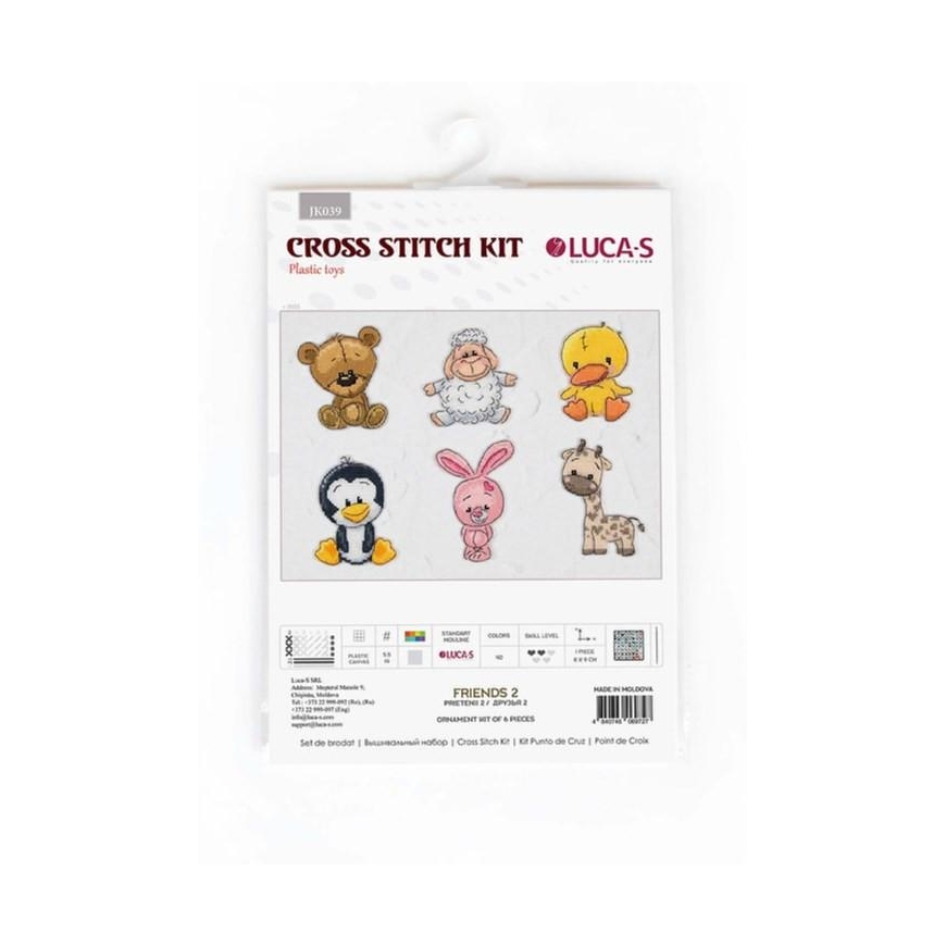 luca S Cross stitch kit Friends 2 8x9 cm SJK039