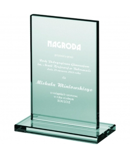 Tryumf Engraved glass trophy