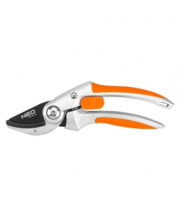Neo 210mm Anvil Pruning Shears, Range up to 20mm, Aluminum, TPR Rubber Handle