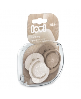 LOVI dynamic silicone pacifier HARMONY GIRL, 18 months+, 2 pcs., 22/908girl