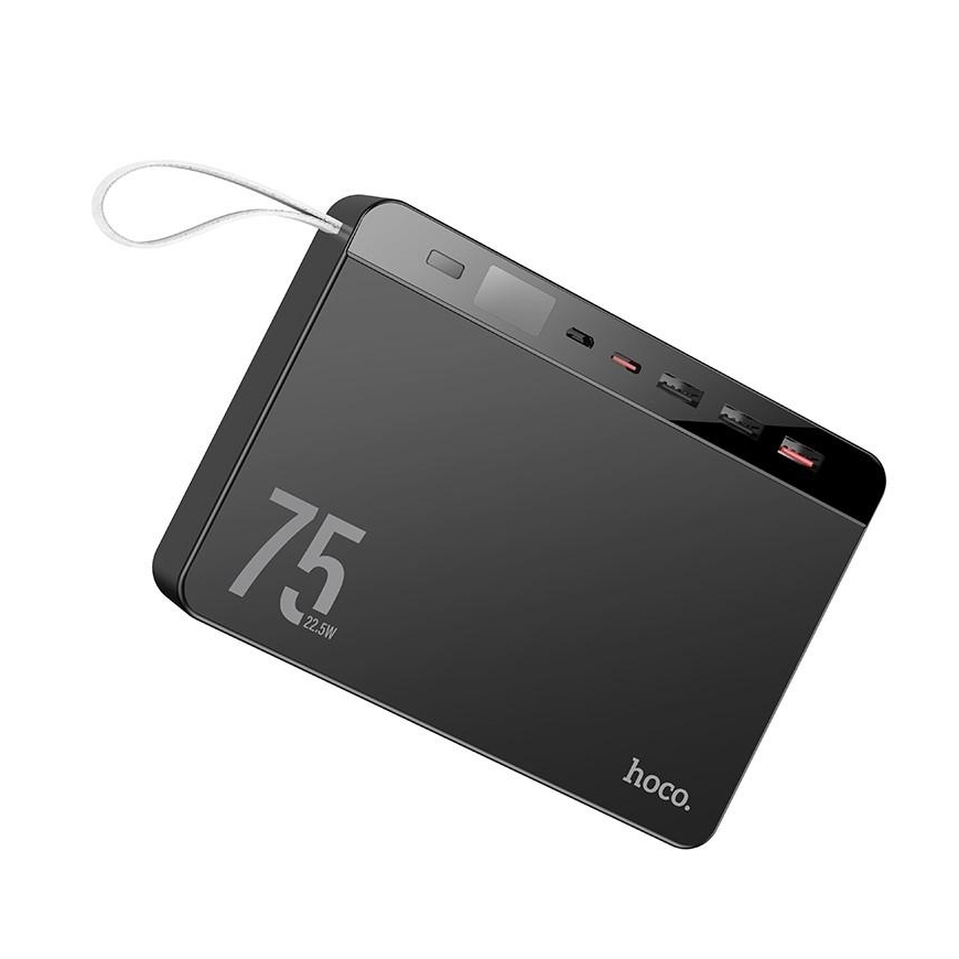 Išorinė baterija Power Bank Hoco J94 Overlord 22.5W 75000mAh juoda – 2