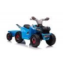 Lean Cars XMX630T mėlynas akumuliatorinis keturratis su priekaba Lean Cars XMX630T mėlynas akumuliatorinis keturratis su priekaba
