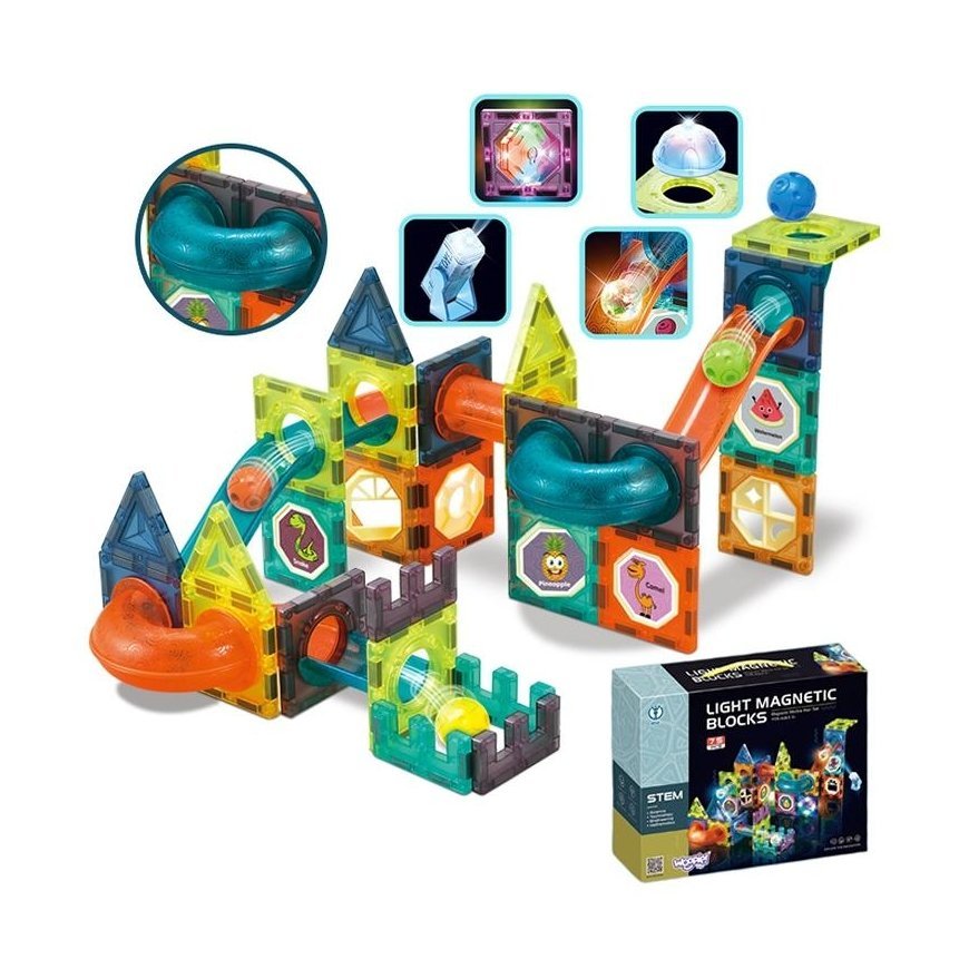WOOPIE Magnetic blocks Light Ball Track