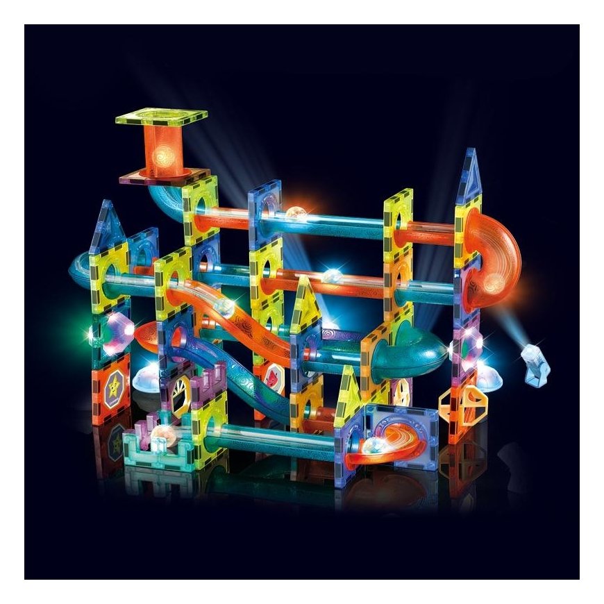 WOOPIE Magnetiniai blokai Light Ball Track 75 el. – 2