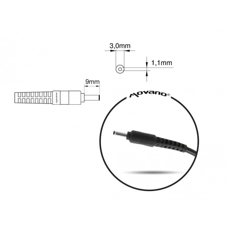 Mitsu charger / power adapter 19v 3.16a (3.0x1.1) - samsung 60W – 3