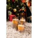 Enne Lumina -LED-kynttilät 3-setti, savulasi, 10/12,5/15 cm
